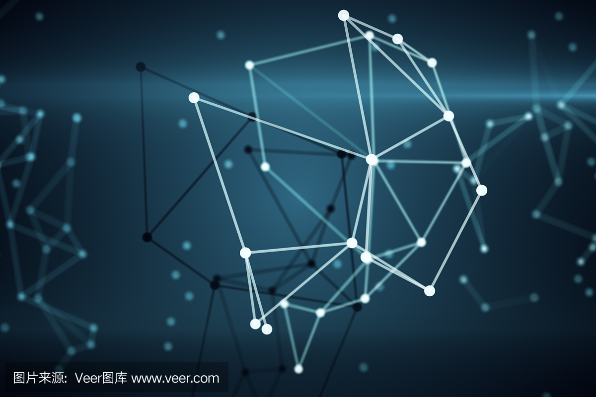 摘要通信技術網絡數字背景拷貝空間三維插圖