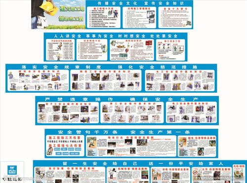 文明施工安全知識圍檔畫面設計圖